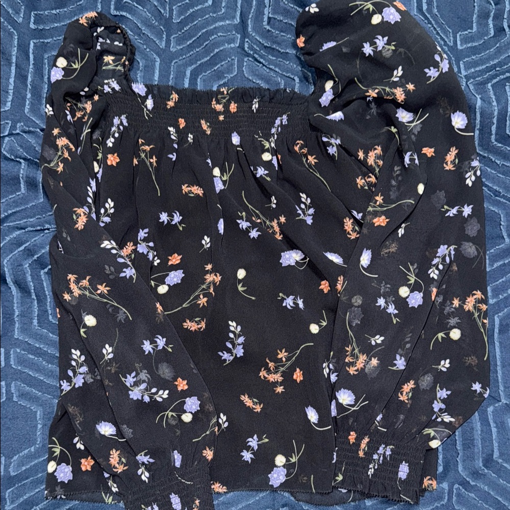 Wilfred Alana Spring Medley Black Floral Blouse